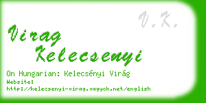 virag kelecsenyi business card