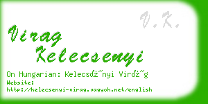 virag kelecsenyi business card